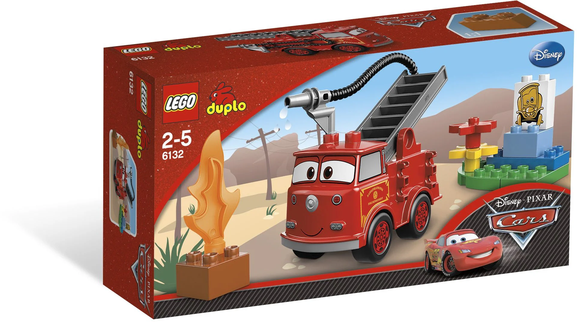 General Car Race Mobilization: Little Red Fire Vehicle 乐高 LEGO 6132 image 4