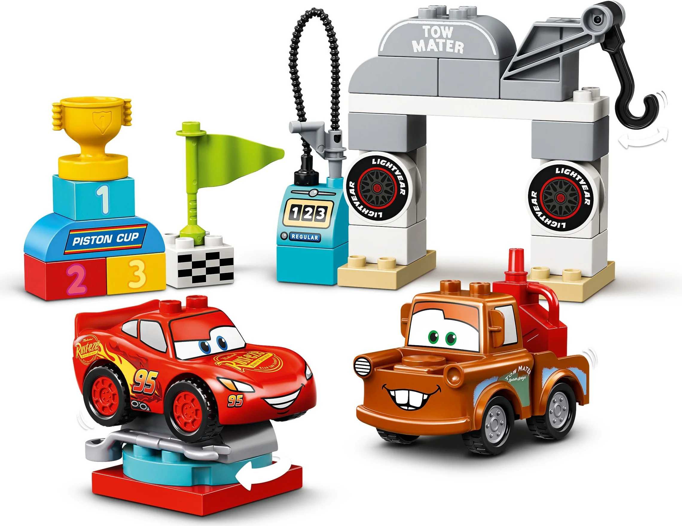 Motion in the race: Lightning McQueen's Race Day 乐高 LEGO 10924 image 4