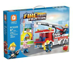 Fireflies: ladder fire trucks 方橙积木 Forange FC3103 image 1