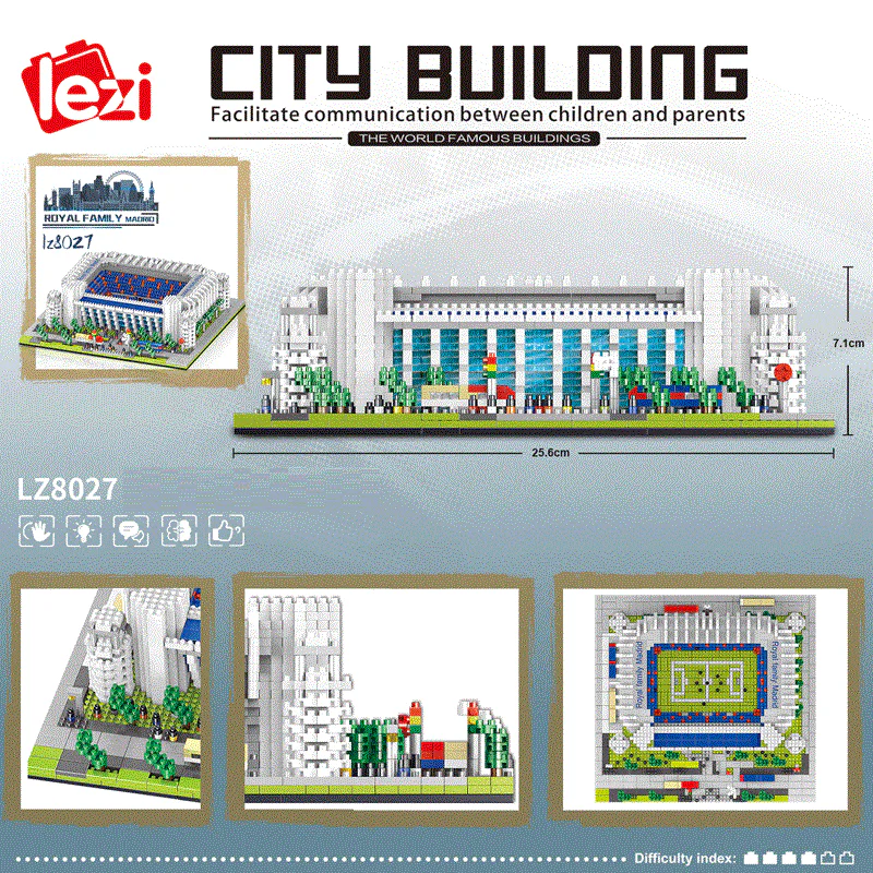 Madrid Royal Stadium Football Field 哲高 ZHEGAO LZ8027 image 3