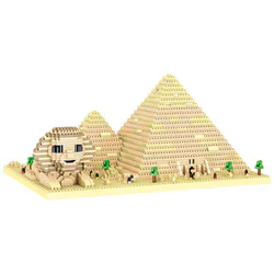 Golden Pyramid with a Human-Faced Lion Body