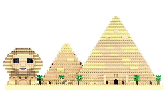 Golden Pyramid with a Human-Faced Lion Body 哲高 ZHEGAO LZ8194 image 4