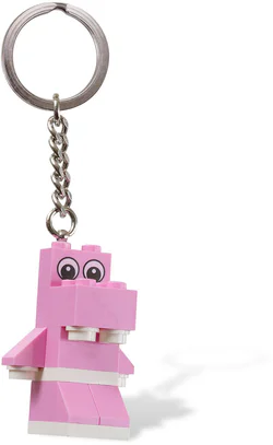 Pink hippo key chain