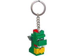 Lego Theme Park Green Dragon Keychain