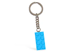 Two by Four Bright Blue Keychain