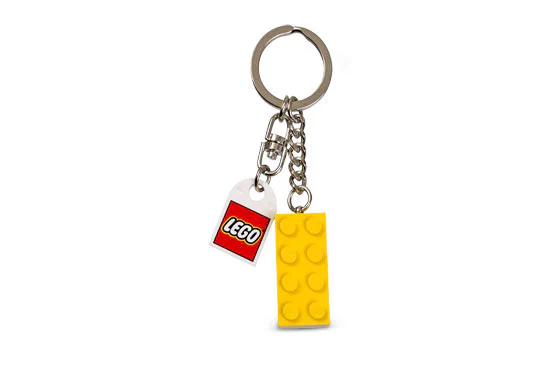 2 x 4 yellow brick key chain 乐高 LEGO 852095