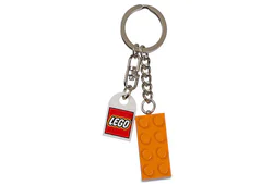 "Two times four Orange colored brick keychain"