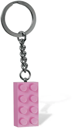 2 x 4 pink brick key chain