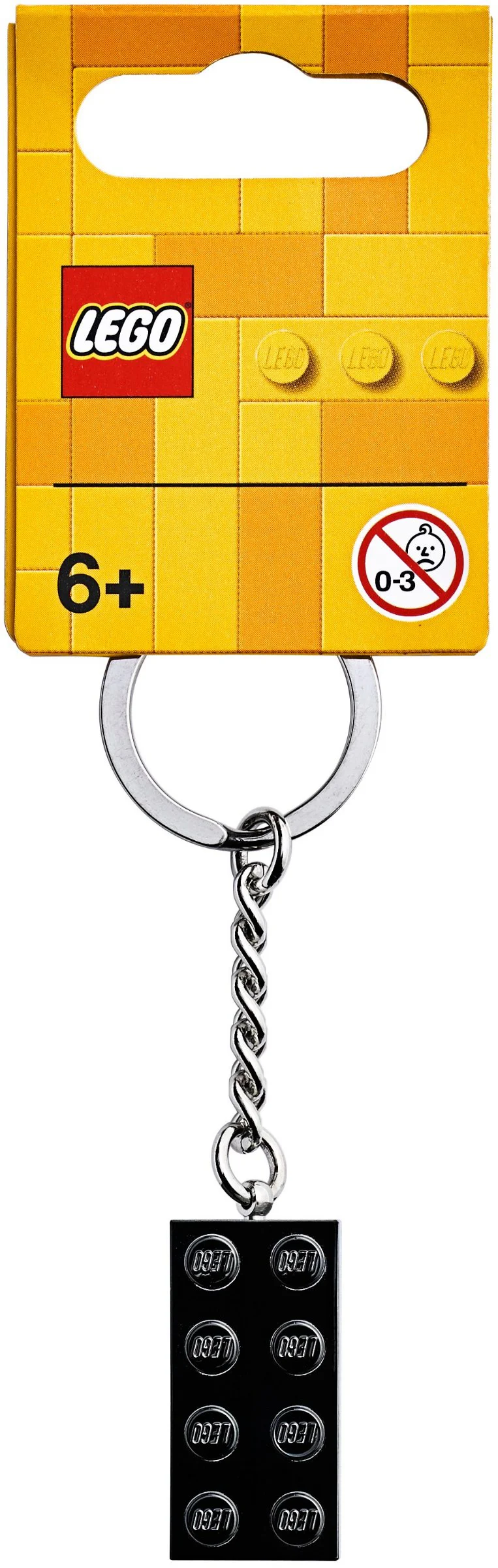 2 x 4 black metal brick key chain 乐高 LEGO 853992 image 1