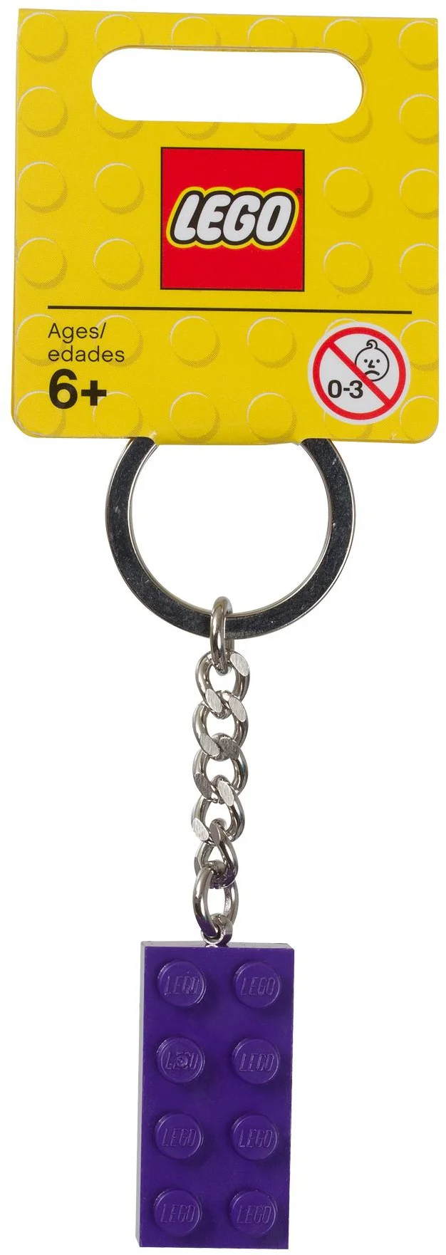 "Two times four Purple colored bricks keychain" 乐高 LEGO 853379 image 1