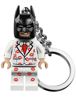 Batman's key chain in a tuxedo