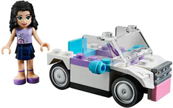 Emma and convertible car