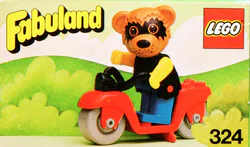 Raccoon and his motorcycle.