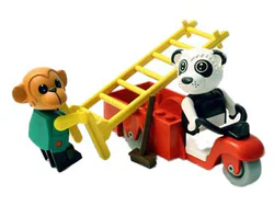 Panda Perry and chimpanzee Chester