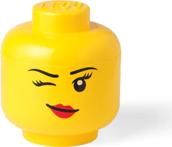 Big wink girl heads in a box