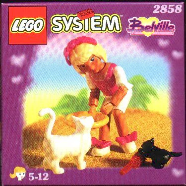 Girls and two cats 乐高 LEGO 2858