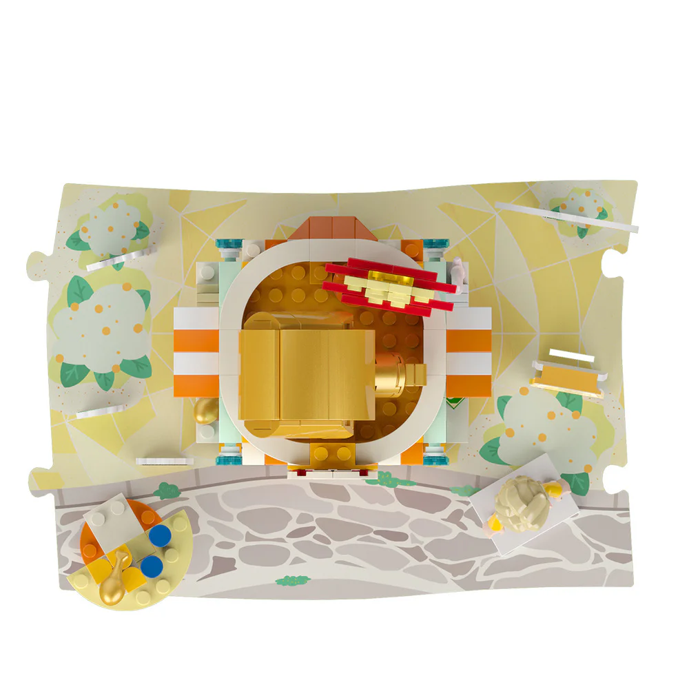 Girl's Street View: Sunny Day Cake, Building, Coffee House, Candy Shop, Hamburgers, Juice Bar, Bakery, Fried Chicken Store. 佳奇积木 JAKI JK2121 image 48