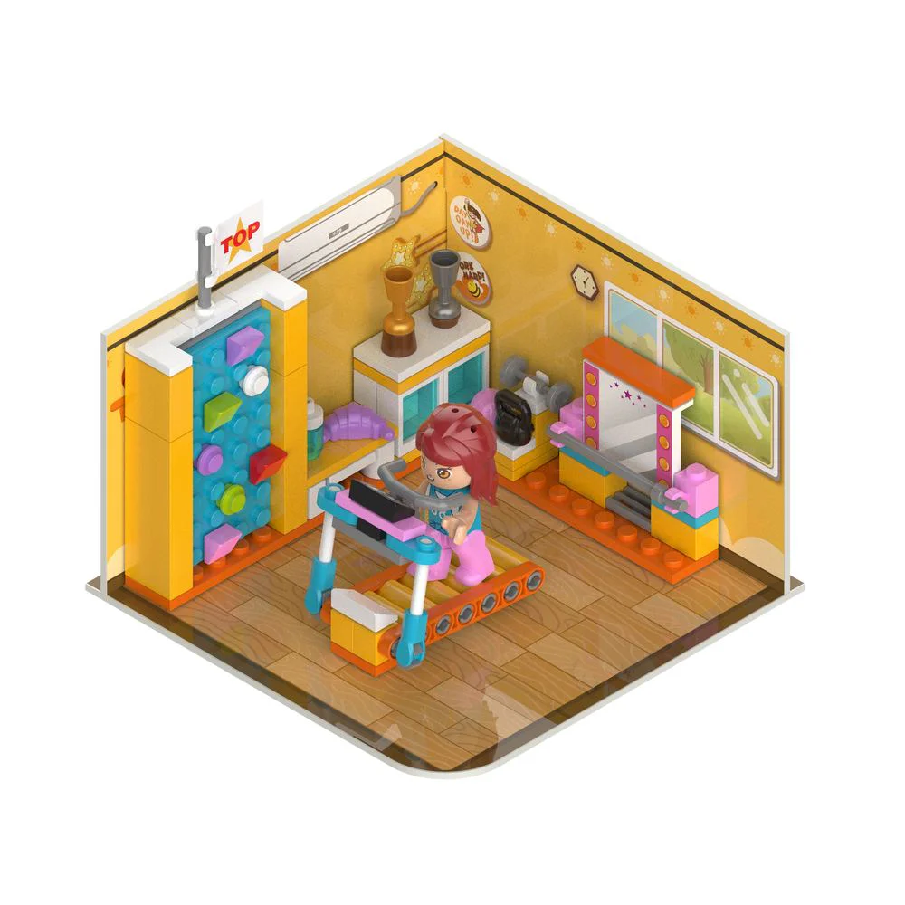 ALAN'S VOICE ROOM, BONNIE'S SCIENCE ROOM, SALLY'S GYMNASIUM, VIRGINIA'S ART ROOM 佳奇积木 JAKI JK2163 image 16