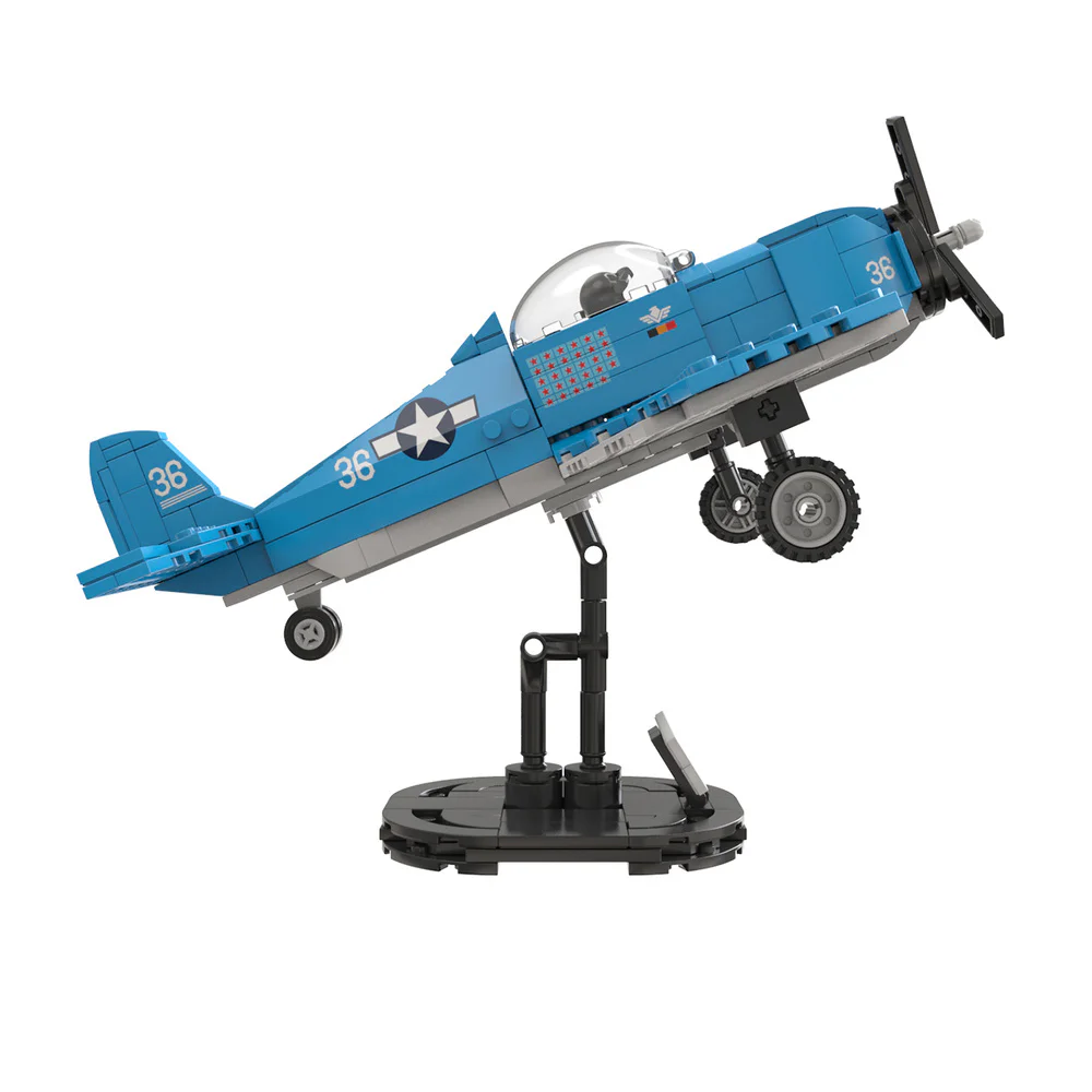 MILITARY WINDSTORM: F2F HELL TIGER FIGHTER, 2ND WORLD WAR RESURGENT FIGHTER 佳奇积木 JAKI JK9159 image 1
