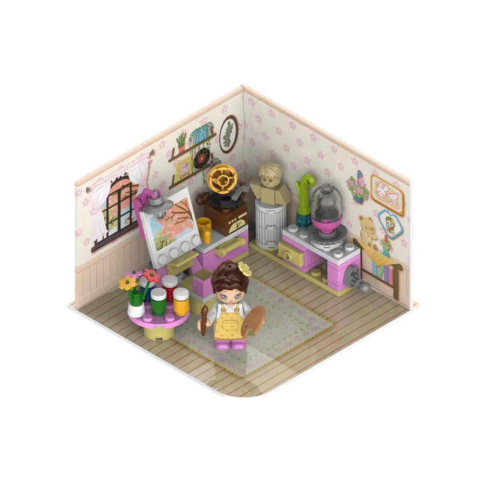 ALAN'S VOICE ROOM, BONNIE'S SCIENCE ROOM, SALLY'S GYMNASIUM, VIRGINIA'S ART ROOM 佳奇积木 JAKI JK2163 image 18