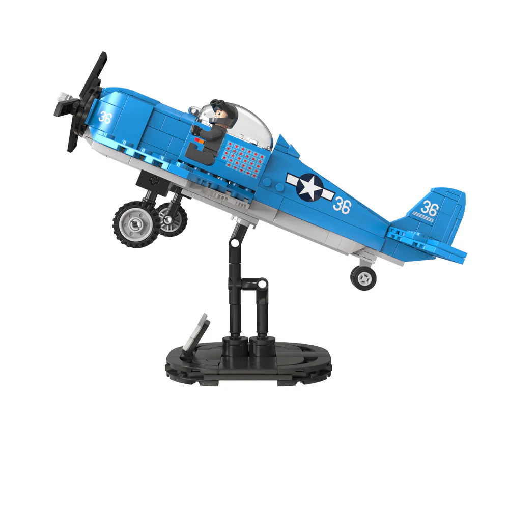 MILITARY WINDSTORM: F2F HELL TIGER FIGHTER, 2ND WORLD WAR RESURGENT FIGHTER 佳奇积木 JAKI JK9159 image 6