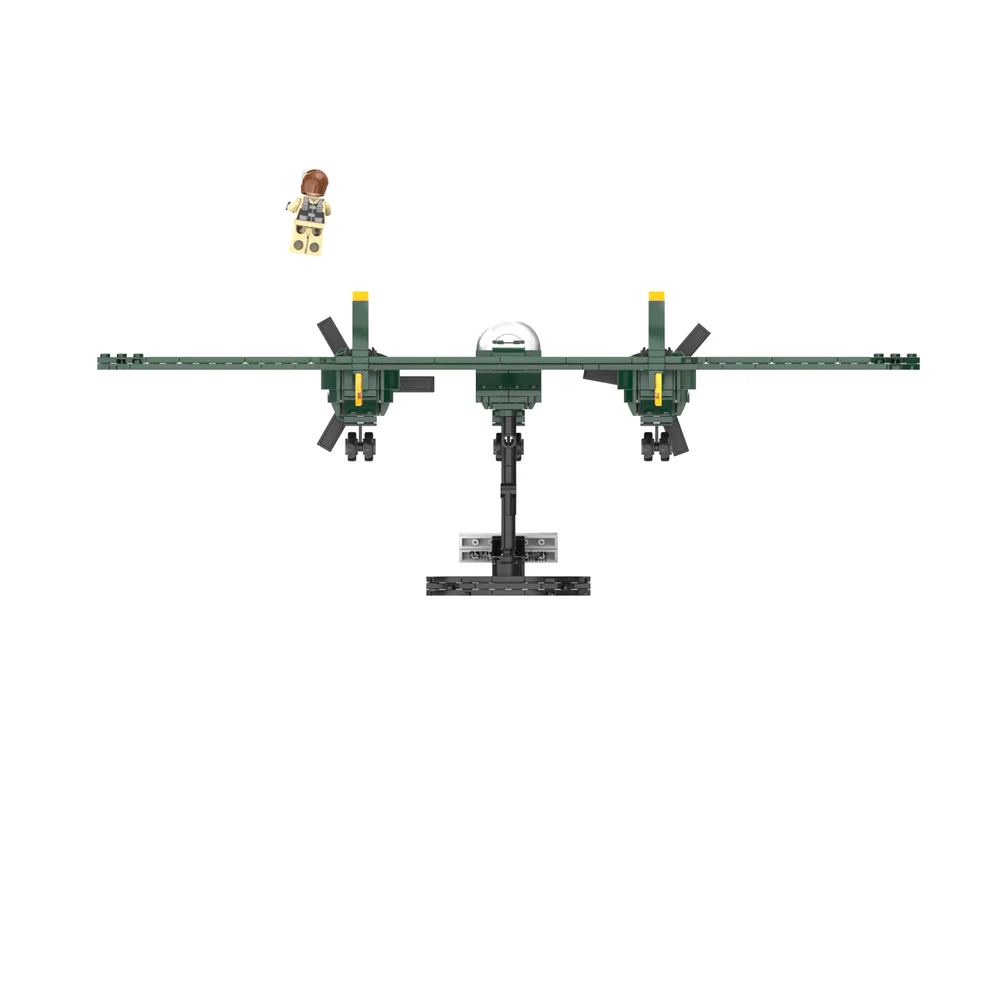 MILITARY WIND CLOUD: P-38 THUNDER-RAY-RAY COMBATER 2 COMBATERS 佳奇积木 JAKI JK9160 image 4