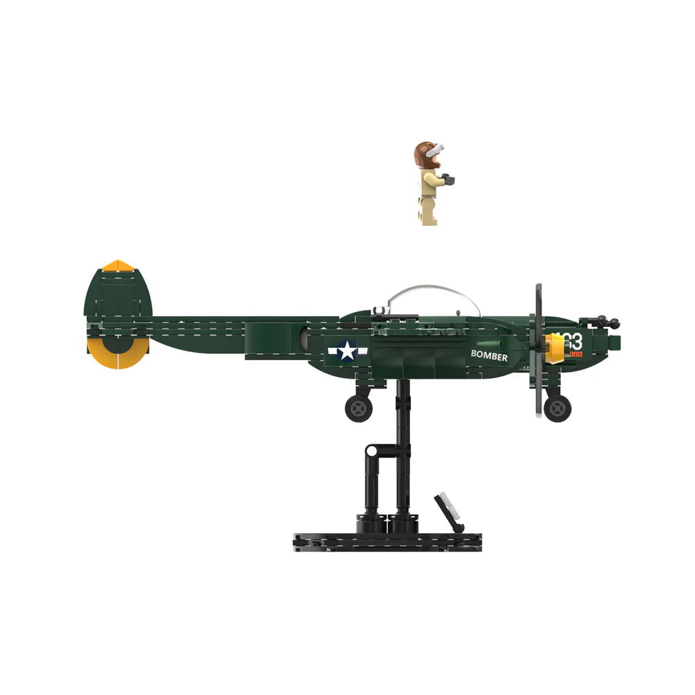 MILITARY WIND CLOUD: P-38 THUNDER-RAY-RAY COMBATER 2 COMBATERS 佳奇积木 JAKI JK9160 image 6