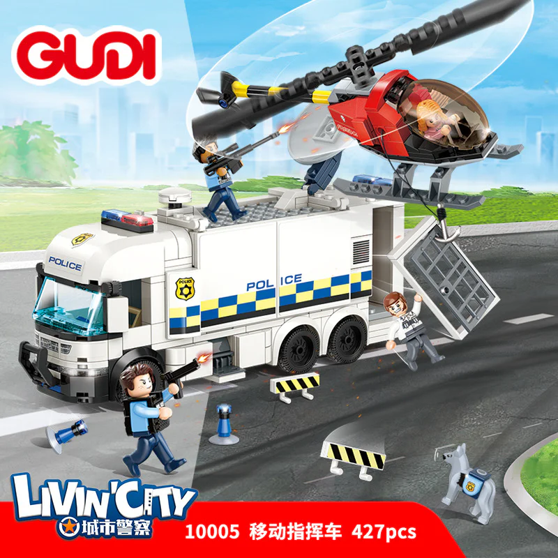 Urban police: mobile command vehicle 古迪 GUDI 10005 image 1