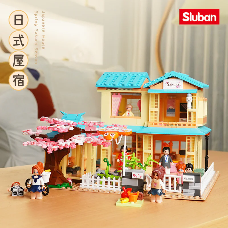 "Happy Diaries" "Spring Days of Sakura" 小鲁班 Sluban M38-B1017 image 1
