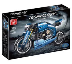 A Nordic blue motorcycle