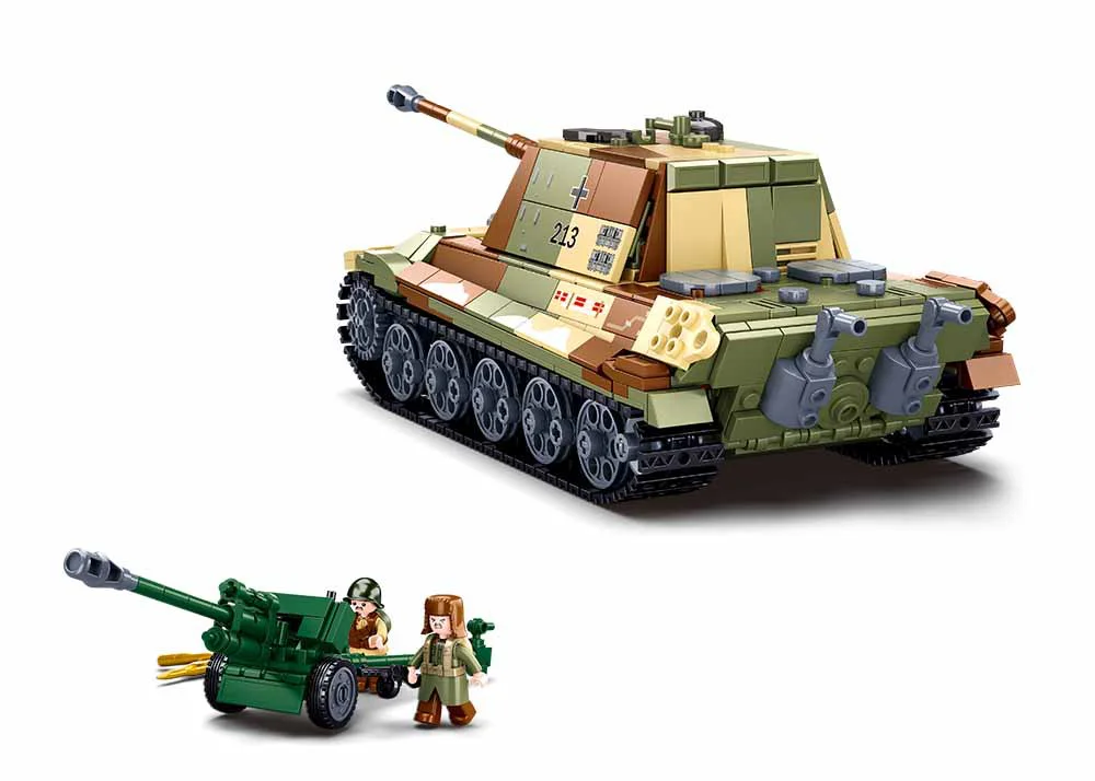 WORLD WAR II WINTER STRIKE: TIGER KING HEAVY TANK, TIGER HUNT HEAVY TANK STRIKER 小鲁班 Sluban M38-B0980 image 4