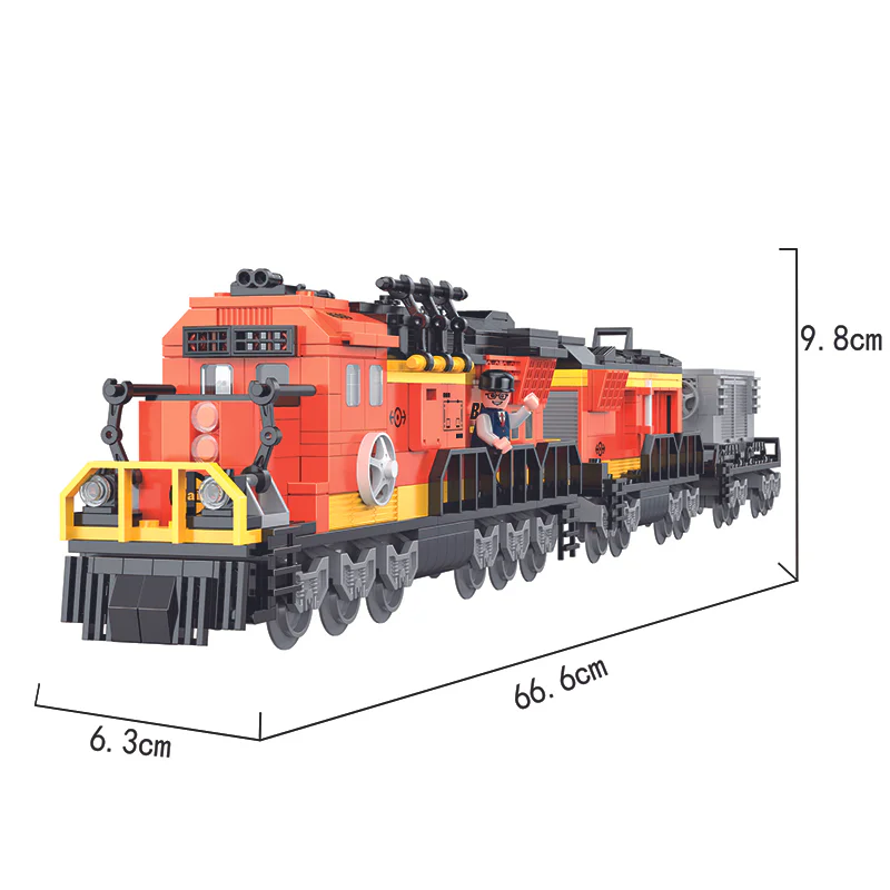 BNSF FREIGHT TRAIN, SANTA FE RAILWAY TRANSPORT NORTH, BERLIN, UNITED STATES 积高积木 COGO 4203 image 2
