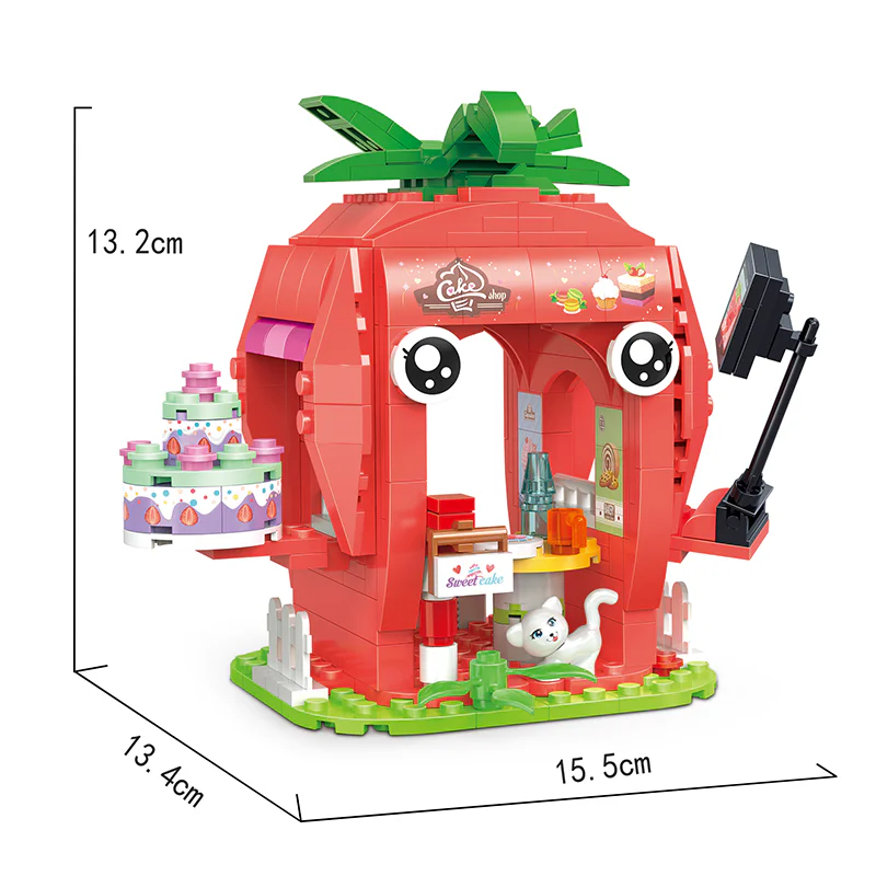 Fruit House: Strawberry Cake Shop 积高积木 COGO 13807-3 image 3