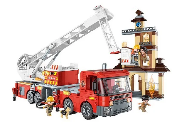 My city: Multipurpose platform fire truck 启蒙 QMAN/ENLIGHTEN/Keeppley 12024