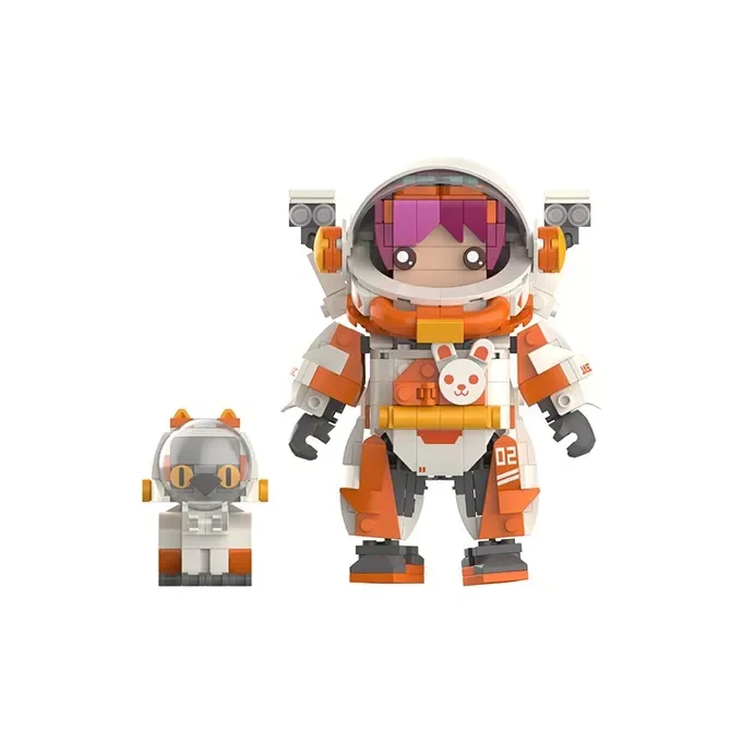 Space exploration mission: X-Pet Astronauts Orange astronaut Cynthia 佳奇积木 JAKI JK9108