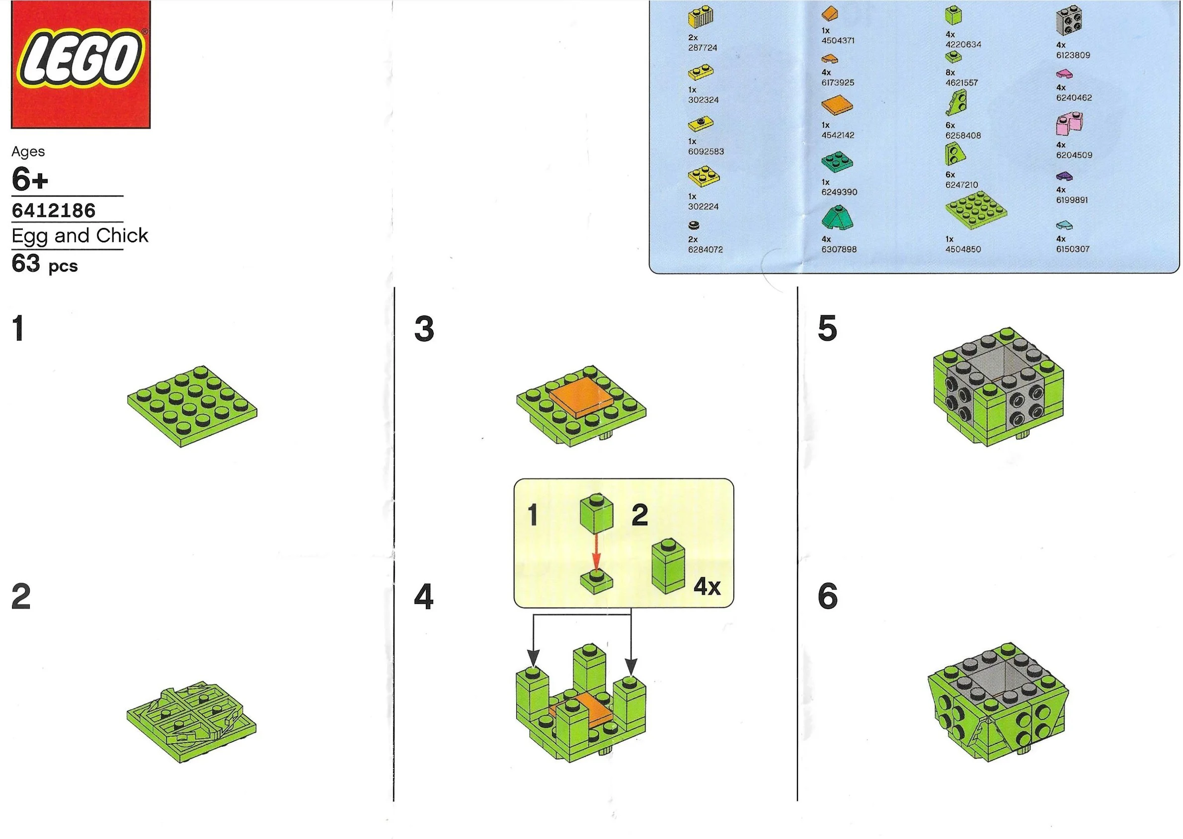 Easter eggs and chicks. 乐高 LEGO 6412186 image 1