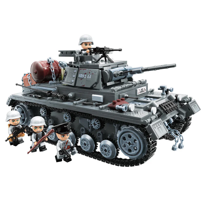 CLASSIC WORLD WAR II: GERMAN TANK TYPE III F 启蒙 QMAN/ENLIGHTEN/Keeppley 21028