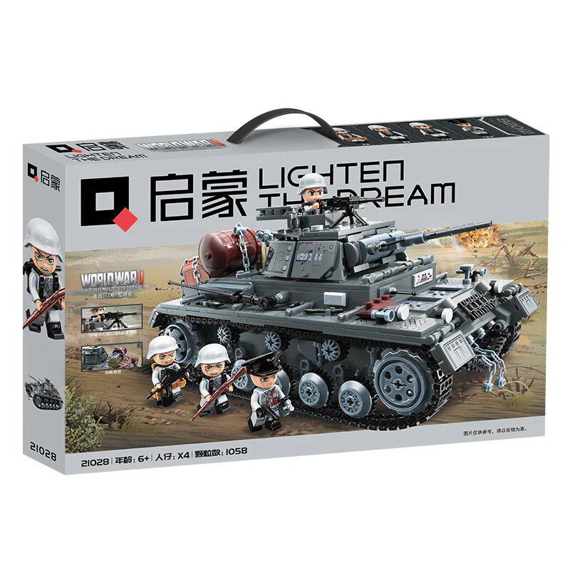 CLASSIC WORLD WAR II: GERMAN TANK TYPE III F 启蒙 QMAN/ENLIGHTEN/Keeppley 21028 image 2