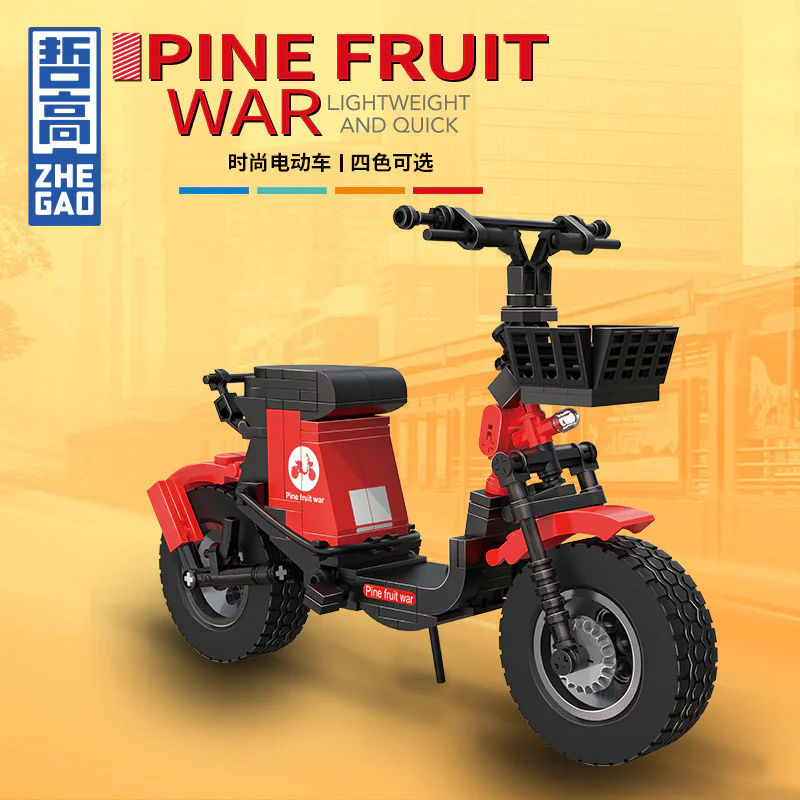 Fashion electric vehicle: Pine Fruit War Red 哲高 ZHEGAO 00334