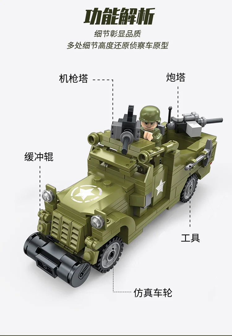 STEEL CAVALRY: M3A1 WHITE RECONNAISSANCE VEHICLE 智德乐ZDEL DL-40006 image 3