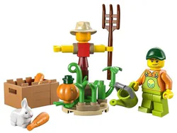 Farm and scarecrows