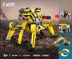 Explore the planet: Six-foot robots, mechanically combined