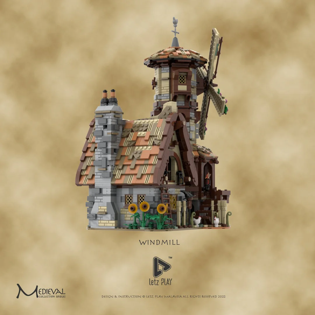 Medieval windmill mill MOC-138190 image 11