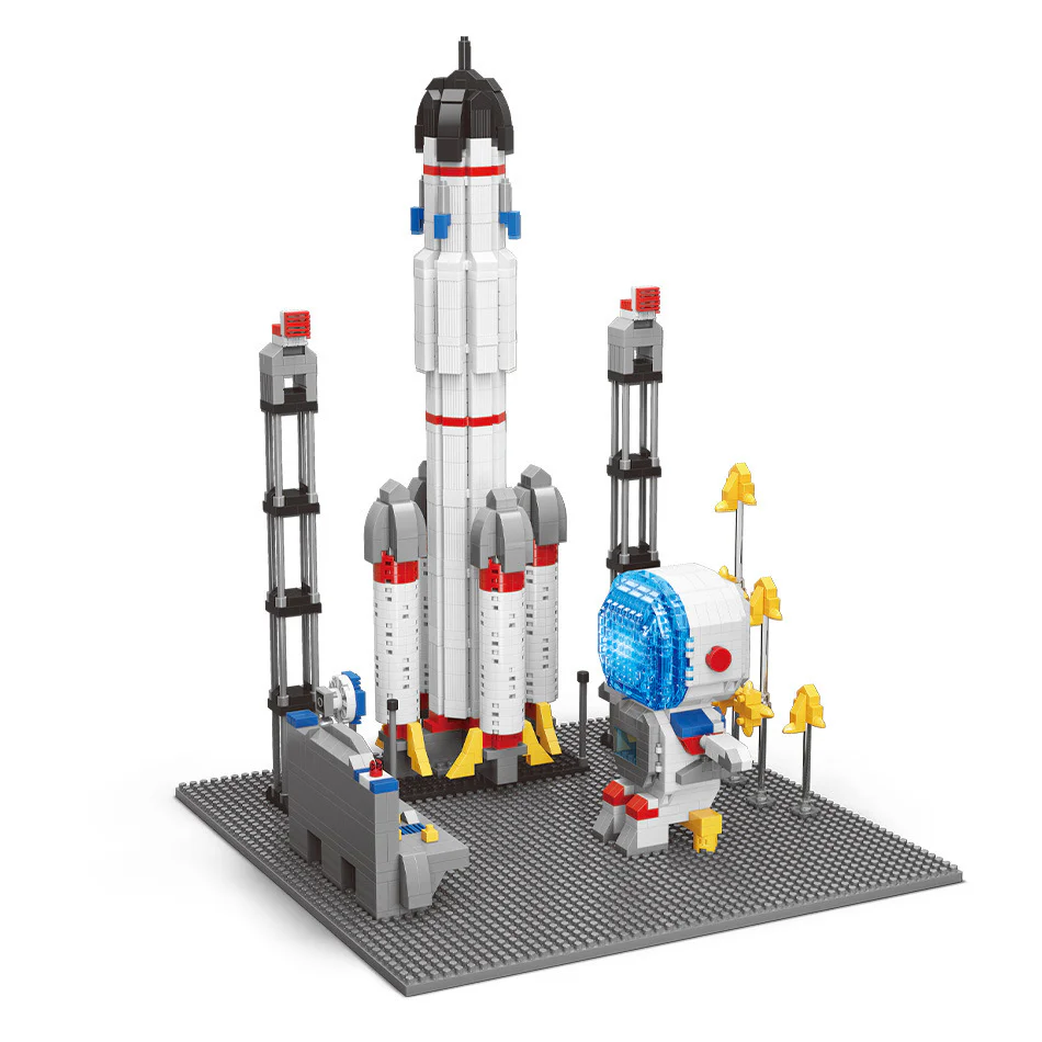 Space Swimming: Astronauts and Rocket Launch 魔域积木 MOYUBLOCK MY95002