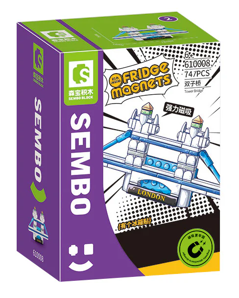 Creative Refrigerator Post: London Tower Bridge, Twin Bridge 森宝 SEMBO 610008