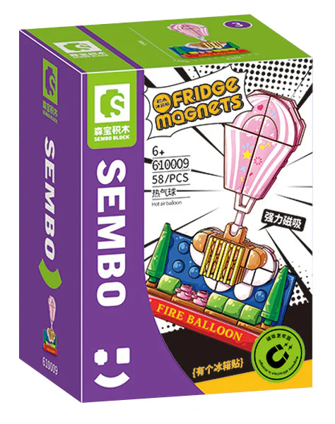 Creative fridge sticker: Hot balloon 森宝 SEMBO 610009