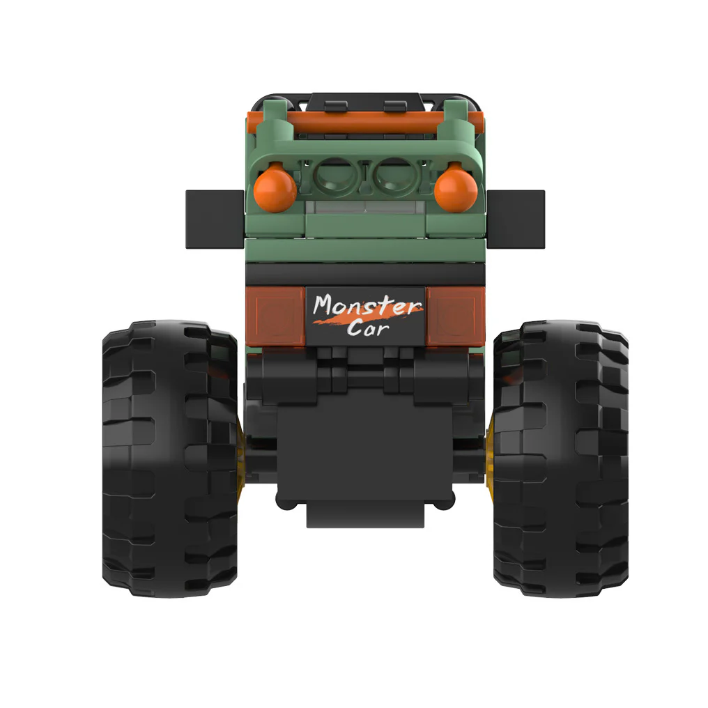 Automotive World: Extreme Primal Off-Road Big Foot Vehicle Power Return Car 佳奇积木 JAKI JK9035 image 2