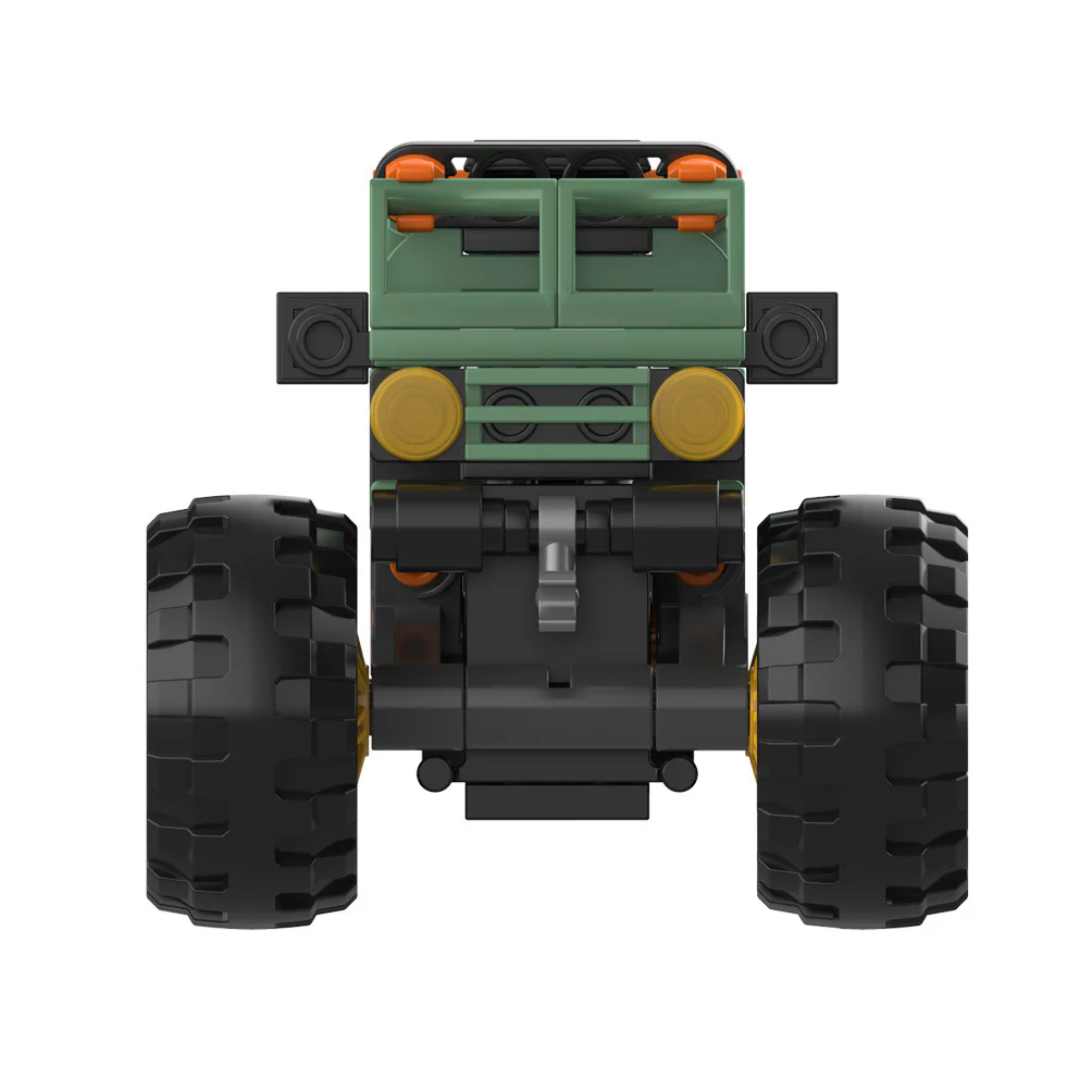 Automotive World: Extreme Primal Off-Road Big Foot Vehicle Power Return Car 佳奇积木 JAKI JK9035 image 3