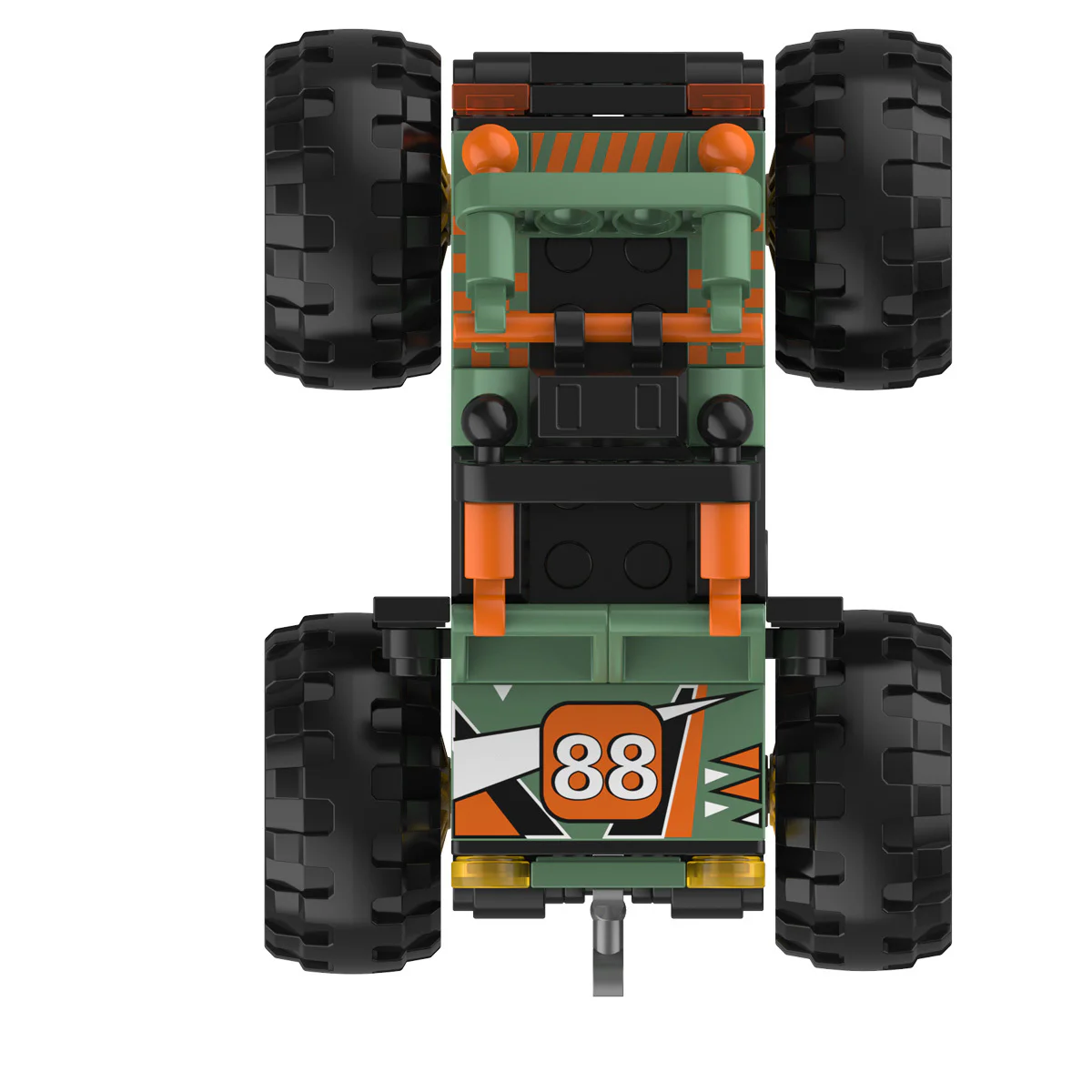 Automotive World: Extreme Primal Off-Road Big Foot Vehicle Power Return Car 佳奇积木 JAKI JK9035 image 7