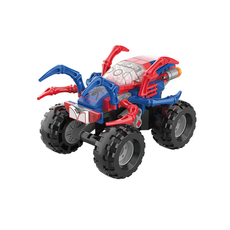 Car World: Wild Spider Big Foot Car Rebound Car 佳奇积木 JAKI JK9038
